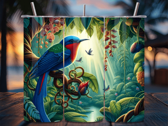 Download Lush Jungle Bird Tumbler Wrap - Jungle bird tumbler Collection
