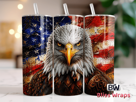 Download Patriotic Eagle Tumbler Wrap Sublimation - Eagle tumbler Collection