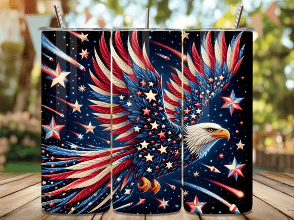 Download Stars and Stripes Eagle Tumbler Wrap - Eagle tumbler Collection