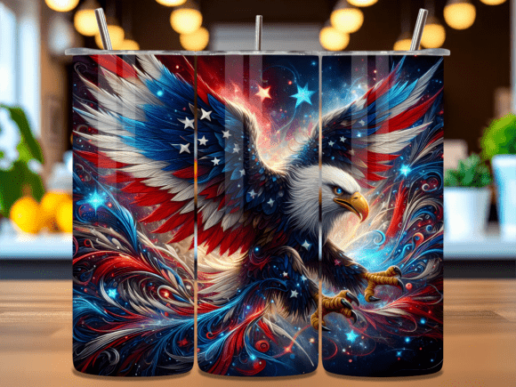 Download Artistic Patriotic Eagle Tumbler Wrap - Eagle tumbler Collection