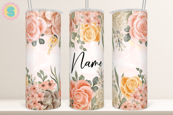 Download Floral Add Your Own Name Tumbler Wrap - Add your own name tumbler Collection