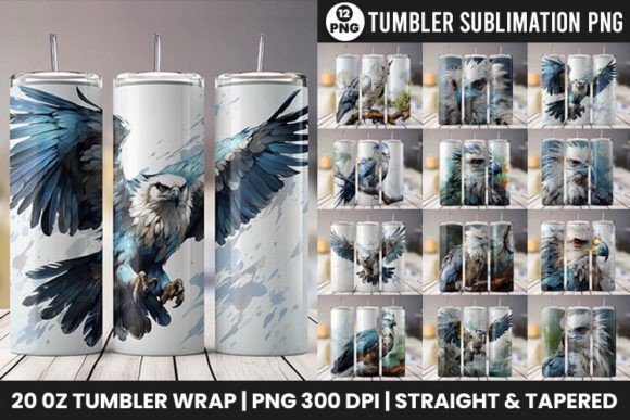 Download Harpy Eagle Tumbler Wrap Design Bundle - Premium Resources