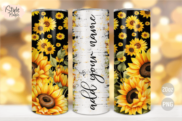 Download Add Your Own Name Tumbler Sunflower PNG - Add your own name tumbler Collection