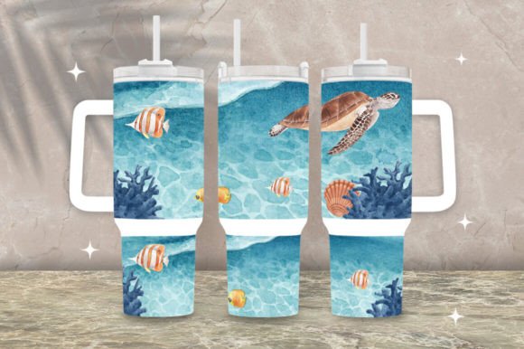 Download Stanley 40 Oz Underwater Design Tumbler - Premium Bundle