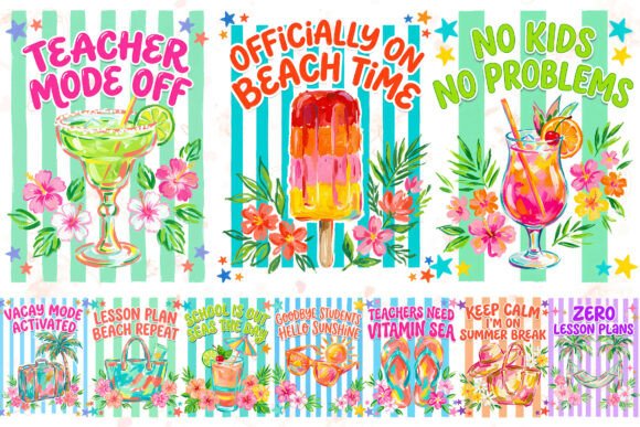 Download Teacher Summer Sublimation PNG Bundle - Summer sublimation Collection