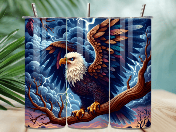 Download Stormy Thunder Cloud Eagle Tumbler Wrap - Eagle tumbler Collection
