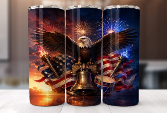 Download Patriotic USA Eagle Tumbler Wrap - Eagle tumbler Collection