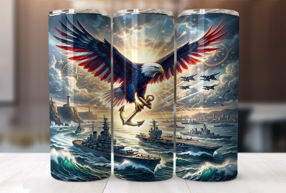 Download US Navy Patriotic Eagle Tumbler Wrap PNG - Eagle tumbler Collection