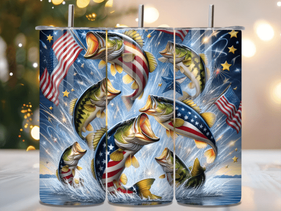 Download Jumping Bass Stars and Stripes Tumbler - Stars and stripes tumbler Collection