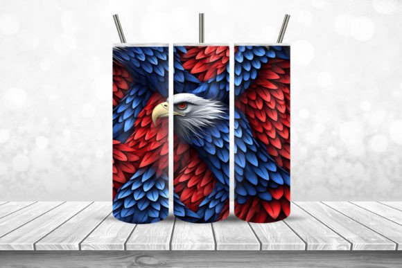 Download 3D Patriotic Eagle Tumbler Wrap PNG - Eagle tumbler Collection