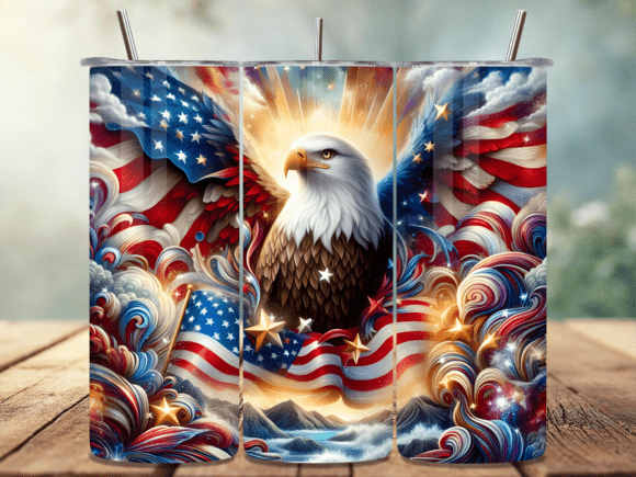 Download Abstract Patriotic Eagle Tumbler Wrap - Eagle tumbler Collection