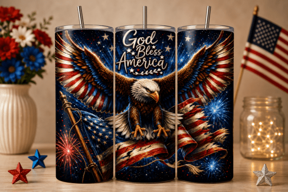 Download God Bless America Eagle Tumbler Wrap PNG - Eagle tumbler Collection