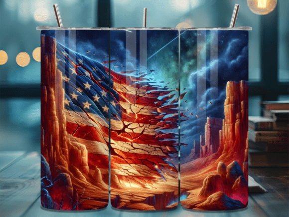 Download Sunset Stars and Stripes Tumbler Wrap - Stars and stripes tumbler Collection