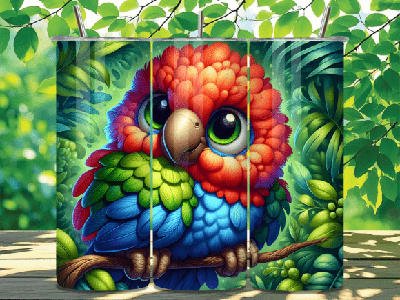 Download Baby Parrot Jungle Bird Tumbler Wrap PNG - Jungle bird tumbler Collection