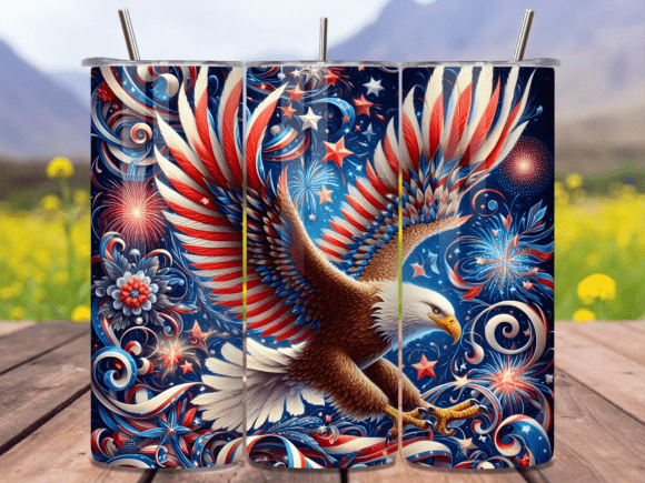 Download 4th of July Eagle Tumbler Wrap PNG - Eagle tumbler Collection