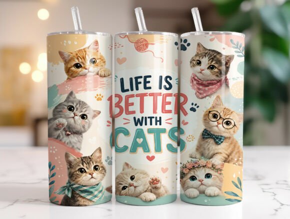 Download Cute Cat Lover 20oz Tumbler Sublimation - Tumbler sublimation Collection