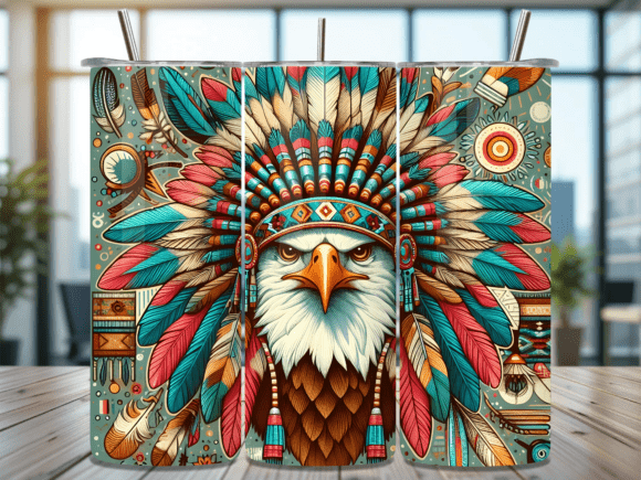 Download Native American Eagle Tumbler Wrap - Eagle tumbler Collection