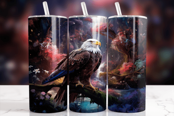 Download Enchanted Forest Regal Eagle Tumbler - Premium Resources